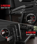 4 In 1 Leg Extension Curl Machine For Home Gym seat and back pad adjustment