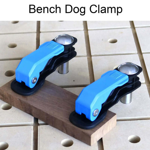 20mm Bench Dog Clamp with Arrow Storage Case for woodworking on perforated bench