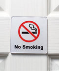 Two Pack No Smoking Sign 4x4 Acrylic Classic With Self Adhesive Rust Free For Cars Offices Restaurants Indoor Or Outdoor Use