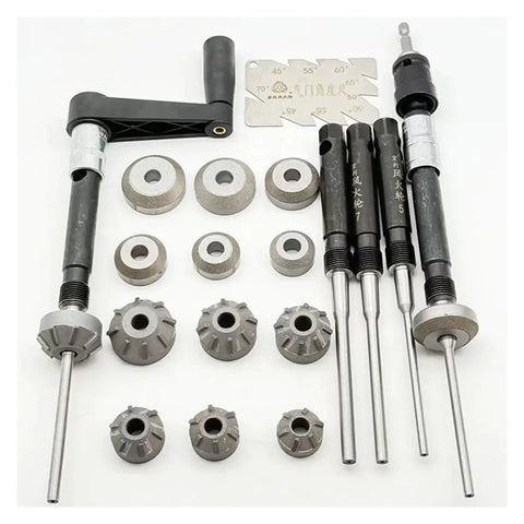 Awesome 27 To 40 Millimeter Hard Alloy Engine Valve Seat Reamer Tool With Precision Grinding Wheel For Easy Car Maintenance And DIY Repair Jobs That Make Your Auto Work Super Smooth And Durable, set with clamps and grinding wheels