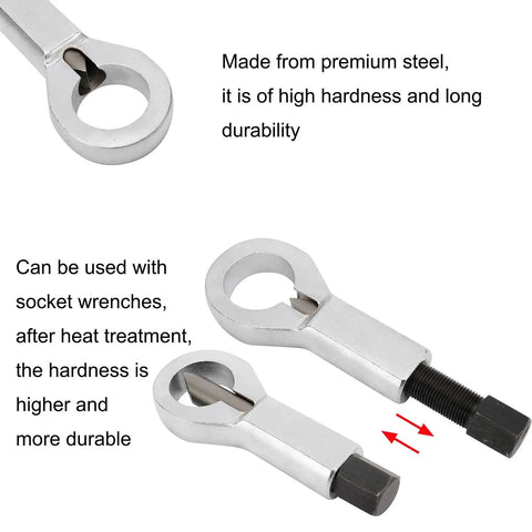 Heavy Duty Nut Splitter Set For Bustin Loose Corroded Damaged Nuts Without Messing Up Bolt Threads 4 Sizes Steel Tools Built Tough