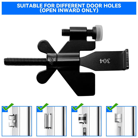 Portable Door Lock For Travel And Home Security, stainless steel lock suitable for various door holes, indoor use only