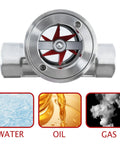 Three Quarter Inch NPT Female Stainless 304 Window Sight Glass Flow Indicator With Impeller For Water Lines, front view