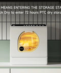 Portable Countertop Dishwasher With Integrated Water Tank And Quick Connect Faucet Five Wash Cycles Low Key Quiet Sound showing storage state indicator.