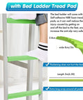 Sturdy Bunk Bed Ladder With Handrails For Kids And Seniors Adjustable From 3.8ft To 5.5ft with safety pads and anti-slip tread