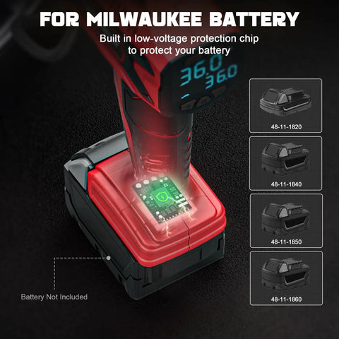 Cordless Tire Inflator With Digital Pressure Gauge And 160 PSI Portable Air Pump For Cars Motorcycles Bikes And Balls Tool Only Battery Not Included Compatible With Milwaukee 18V Batteries on Milwaukee battery pack