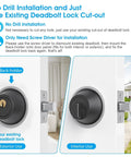 Round Deadbolt Lockout Device No Drill Install Protect Keyhole Toddler Proof Deadbolt Cover for Doors, matte silver finish on exterior door.