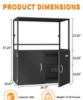 Heavy Duty Multi Shelf 3D Printer Stand With Smart Active Dehumidifying Filament Dry Box dimensions 20.87x39.37x47.24 inches