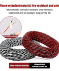 100 Ft Heavy Hitter Twisted Pair Wire Cable With Tinned Copper Cores And Fep Insulation 600V Rated, showing flame-retardant materials.