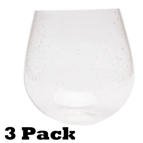 Oversize Seeded Bubble Glass Lamp Shade 3 Pack For LED Light Fixtures Clear Globe Replacement Glass Shade For Chandeliers And Modern Lighting Glam Seeded Finish
