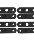 Hidden Stainless Steel Door Hinges Set Concealed Pivot Hinges With Heavy Duty Support, shown in black, four-pack design.