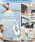 Universal Ceiling Fan Remote Control Kit Dimmable Replacement for Hunter with fan and settings demonstration