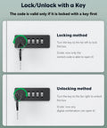 Wall Mount Medicine Cabinet With 4 Digit Code Lock And Key Lock For Secure First Aid Storage locking unlocking method illustration