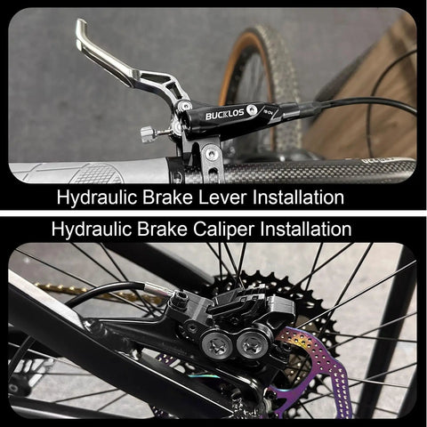 Four Piston Hydraulic Disc Brake Set With Aluminum Lever And Caliper Pre Bled For Mountain Bikes Fat Bikes And E Bikes Installation
