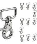 Metal Swivel Snap Hooks 12 Pack Heavy Duty Trigger Snaps With 360 Degree Rotation Nickel Plated Eye Closure Built Tough Fasteners For Keychains Bags Crafts And Diy Projects