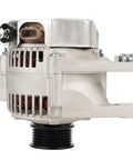Side view of Alternator Replacement For Toyota Corolla 2003 2008 Matrix Base XR Celica GT MR2 Spyder And Pontiac Vibe 2000 2005 80 Amp 13878N Plug And Play Easy Install Direct Fit High Output displaying plug connections