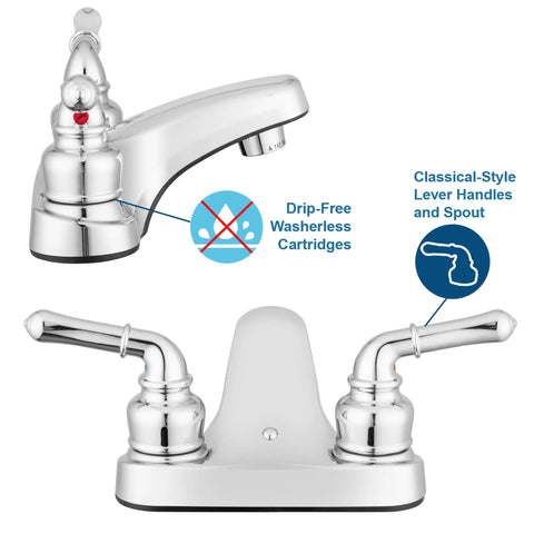 Sleek Chrome Bathroom Sink Faucet Two Pack Features Rustproof Abs Body And Smooth Diverter Valve For Fast Kitchen Laundry Upgrade Brings Slick Finish Straight To Your Space Without Killing Your Wallet Daily