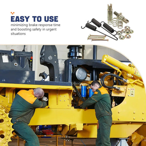 Heavy Duty Brake Pad Hardware Kit with Return Spring Tool For Wheel Loader And Big Truck Drum Brakes Keeps Your Rig Safe On Rough Jobs With Precision Adjusting Screws, wheel loader brake repair kit with zinc-plated springs