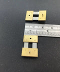 Replacement Part For Brass Clock Suspension Spring Set Of 2 DIY Clock Assembly Kit next to ruler showing size for easy build and repair