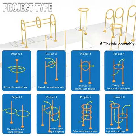 Drone Racing Obstacle Course Kit overview showing modular setup for indoor and outdoor flight with lightweight PVC construction