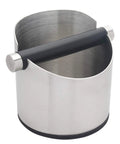 Espresso Knock Box Built Tough From Stainless Steel, Removable Knock Bar, And Non Slip Rubber Base, Easy Clean Silver