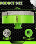 Diamond Core Drill Bit 5 Inch Tile Hole Saw 127mm Pro Grade For Porcelain Ceramic Granite Marble And Masonry Drilling