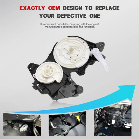 Knockout Heater Blend Air Door Actuator And Ac Climate Servo Motor For Toyota Sienna 2011 To 2020, showing OEM design and parts.