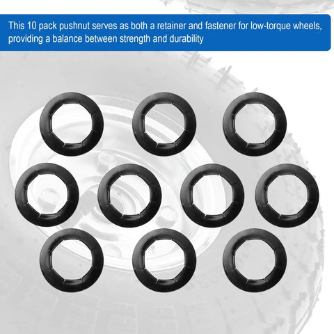 Heavy Duty Push Nuts For Dolly Wheel Lock Washers Fits Five Eighths Inch Dolly Axle Rods Spring Steel Push On Nuts 10 Pack