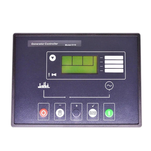 Generator Electronic Control Unit ECU Module For DSE5120 5110 5210 Engines, front view with LCD display and buttons