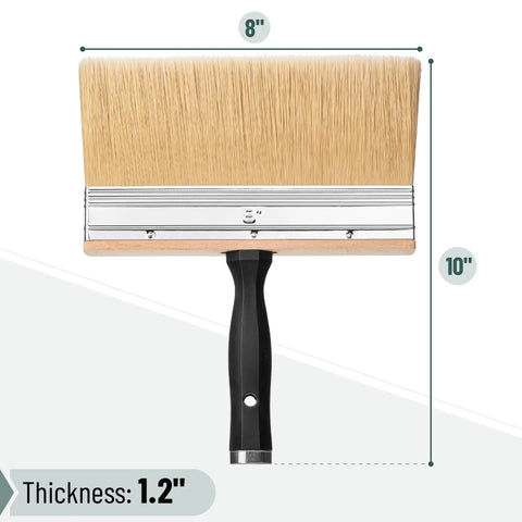 Image of 8 Inch Deck Stain Brush For Wood, Wide Deck Brush With Dense Synthetic Bristles For Fast Coverage, Great For Staining