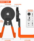 Diagram of 4 Pack Heavy Duty Magnetic Hooks For Garage And Home, Big 66mm Magnets With Anti Slip Coating showing dimensions and contents.