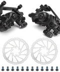 Universal Mechanical Disc Brake Caliper Pair For Front And Rear Mountain Road Bikes Tough As Nails Aluminum Frame with rotors