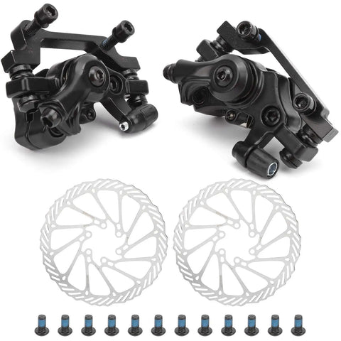 Universal Mechanical Disc Brake Caliper Pair For Front And Rear Mountain Road Bikes Tough As Nails Aluminum Frame with rotors