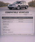 Subaru Outback 2005-2014 compatibility chart for front wheel bearing hub assembly installation