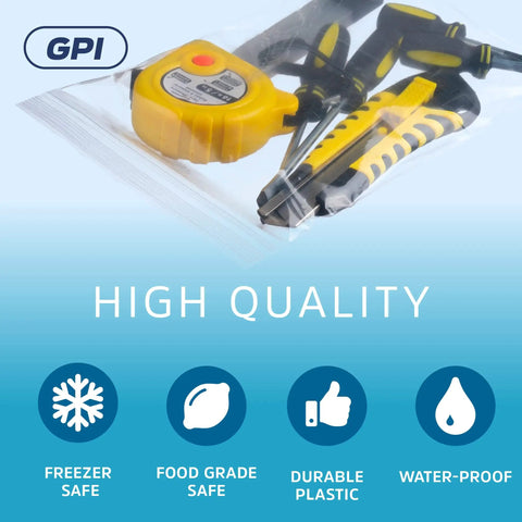 6 By 9 Inch Heavy Duty Zip Bags For Freezer Storage And Organization Clear Reclosable Plastic Baggies 4 Mil