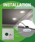 Installation guide for Six Inch Canless Led Recessed Downlights 4 Pack Features Tunable White Temperatures And Adjustable Wattage.