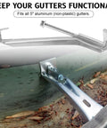 Five Inch Gutter Hangers Kit With Pre Installed Quick Screws Gutter Clips Hidden Bracket And One Quarter Inch Hex Drill Bit installed view