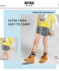 Child wearing Six Pack Kids Disposable Rain Ponchos Fifty Percent Thicker Emergency Rain Gear Clear Plastic Ponchos With Hat Rope To Keep Heads Dry Durable Yet Lightweight For Outdoor Play And School Trips