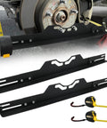 Pro Grade Wheel Alignment Tool Kit With Tape Measures, Heavy Duty Toe Alignment Plates For Front End Alignment layout