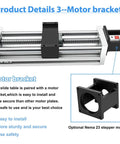 Heavy Duty High Precision Linear Guide Rail And Optical Axis Ballscrew Closed Loop Stepper Motor Kit with motor bracket and Nema 23 stepper motor.