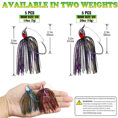 Weedless Bass Jigs With Stainless Weed Guard For Clean Swims And Snag Free Bass Fishing, Swim Jigs For Bass Pike Walleye Muskie