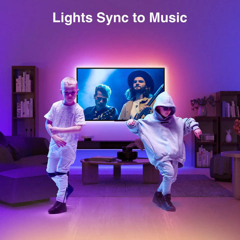 Smart TV LED Backlight Strip 9.2Ft RGB Mood Lighting With WiFi App Control Works With Alexa And Google Home Music Sync