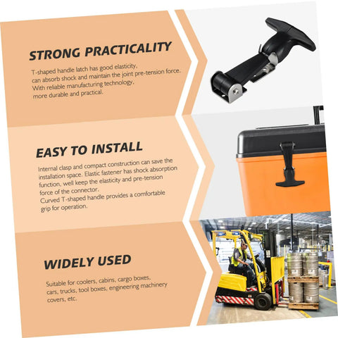 Features of Stainless Steel T Handle Latches With Rubber Grip, Heavy Duty Tool Box And Truck Hood Latch, Dual Pack