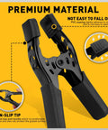 Close-up of Heavy Duty Metal Spring Clamps Set 12 Pc Four Inch Jaw Opening Up To Two And A Half Inches Versatile Clips