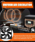 Pellet Grill Induction Fan Motor Replacement For D2 Pro 780 575 Ironwood 650 885 Silverton 620 810 Century 885 Oven Circulation Fan 12V DC 0.86A Replacement Part Easy Install shown with airflow demonstration in grill