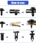 Instruction guide for All In One Car Fastener Kit With 100 Pieces Screws Bolts Undertray Clips Plastic Rivets U Nuts Engine Under Cover Splash Shield Replacement By Uolor Universal Fit For Auto Body Fender.