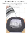 Game Changer Portable Foldable Mini Washing Machine And Dryer pouring water for disinfection into wash tub.
