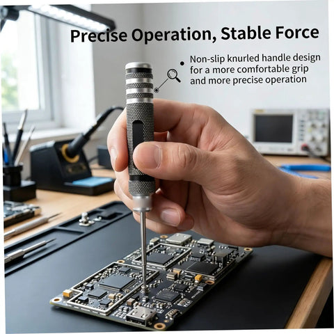 Must Have Rc Tool Kit Hex Screwdrivers With Non Slip Grip For Precise Model Assembly And Repair Of Your Favorite Hobby Cars And Trucks Today. 1.5mm hex wrench in hand tightening a circuit board