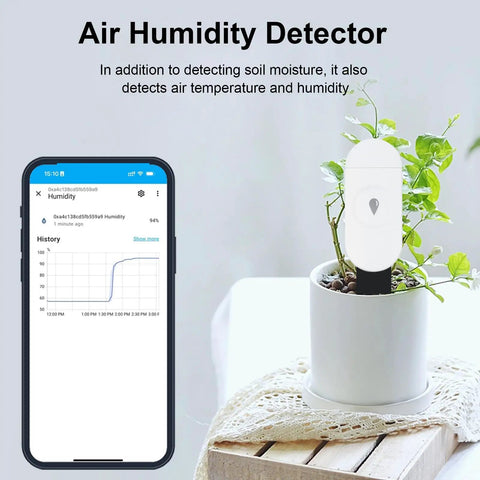 Intelligent Soil Moisture Sensor 3 Pack With Capacitive Probes, Zigbee Hub Required, Moisture And Temperature Meter For Gardening in a pot with app display