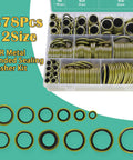 378 Piece NBR Metal Bonded Sealing Washer Kit With 12 Sizes M6 Through M30 in plastic organizer box